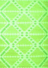 Abstract Green Contemporary Rug, con632grn