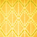 Square Machine Washable Abstract Yellow Contemporary Rug, wshcon632yw