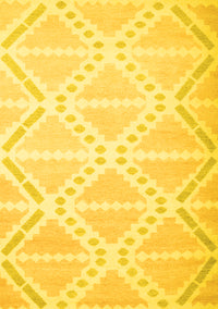 Abstract Yellow Contemporary Rug, con632yw