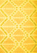 Abstract Yellow Contemporary Rug, con632yw