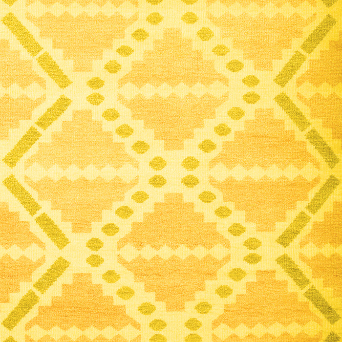 Abstract Yellow Contemporary Rug, con632yw