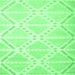 Square Abstract Emerald Green Contemporary Rug, con632emgrn