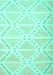 Abstract Turquoise Contemporary Rug, con632turq