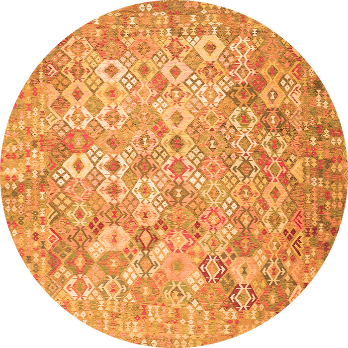 Machine Washable Southwestern Orange Country Area Rugs, wshcon633org