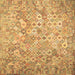 Square Southwestern Brown Country Rug, con633brn