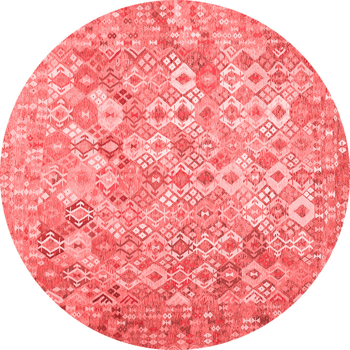 Machine Washable Southwestern Red Country Rug, wshcon633red