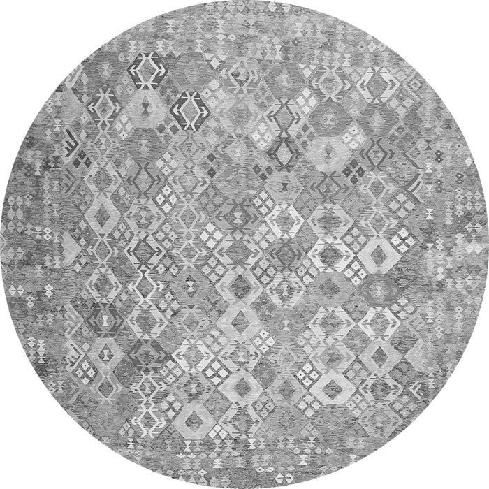 Machine Washable Southwestern Gray Country Rug, wshcon633gry