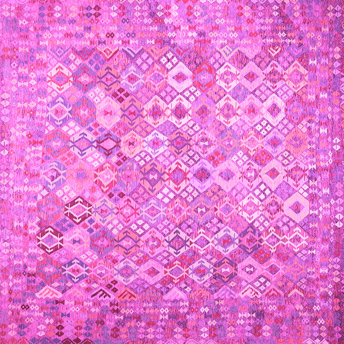 Square Southwestern Pink Country Rug, con633pnk