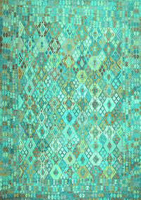 Southwestern Turquoise Country Rug, con633turq