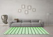 Machine Washable Solid Green Modern Area Rugs in a Living Room,, wshcon634grn