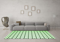 Machine Washable Solid Green Modern Rug, wshcon634grn