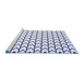 Sideview of Machine Washable Solid Blue Modern Rug, wshcon634blu