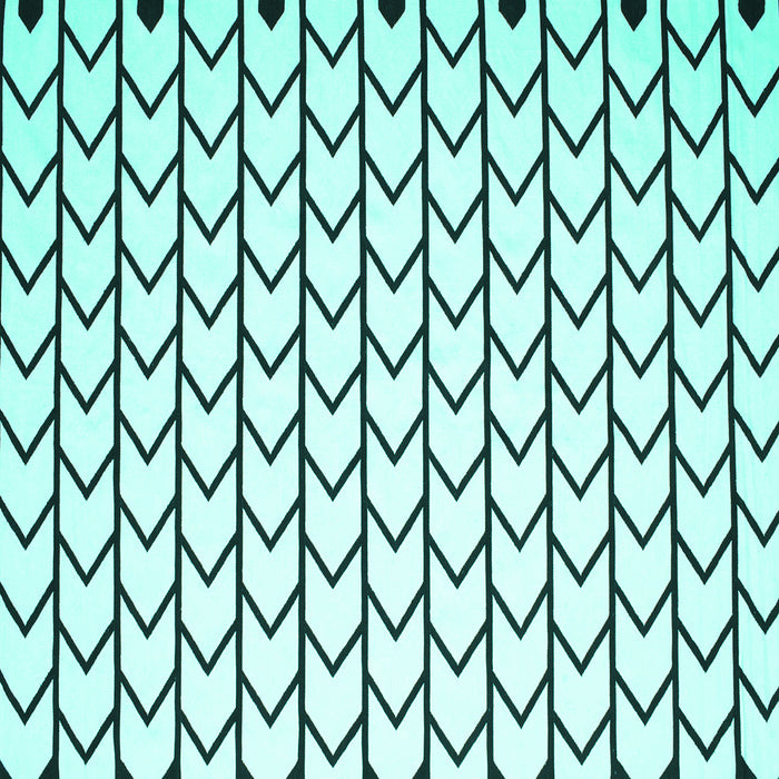 Square Solid Turquoise Modern Rug, con634turq