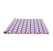 Sideview of Machine Washable Solid Purple Modern Area Rugs, wshcon634pur