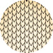 Round Solid Brown Modern Rug, con634brn