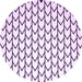 Round Solid Purple Modern Rug, con634pur