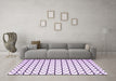 Machine Washable Solid Purple Modern Area Rugs in a Living Room, wshcon634pur