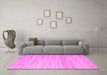 Machine Washable Abstract Pink Contemporary Rug in a Living Room, wshcon635pnk
