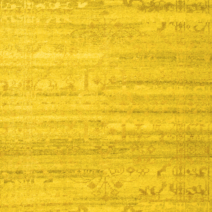 Machine Washable Abstract Yellow Contemporary Rug, wshcon635yw