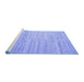 Sideview of Machine Washable Abstract Blue Contemporary Rug, wshcon635blu