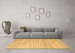 Machine Washable Abstract Brown Contemporary Rug in a Living Room,, wshcon635brn