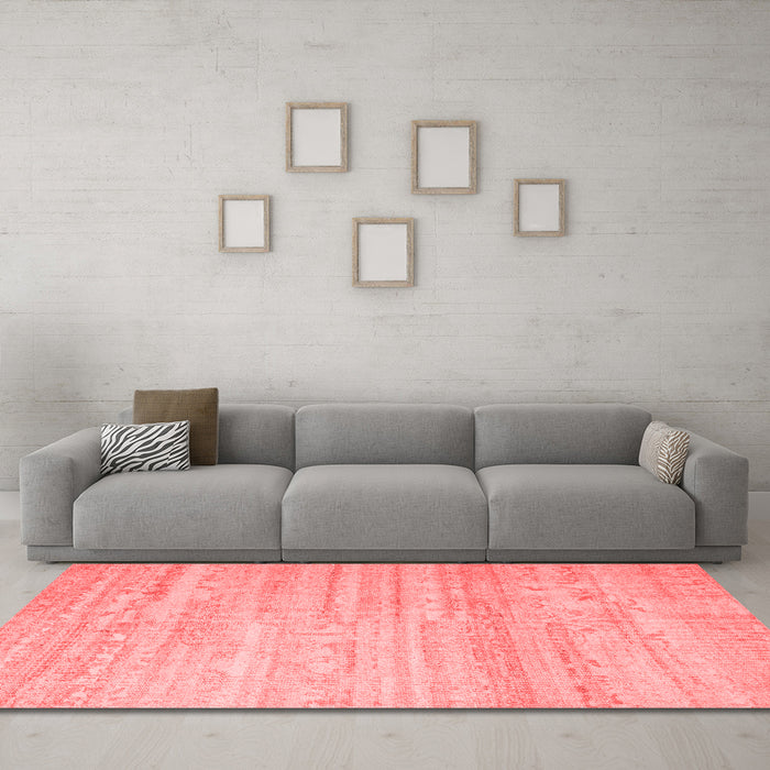 Contemporary Red Washable Rugs