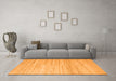 Machine Washable Abstract Orange Contemporary Area Rugs in a Living Room, wshcon635org