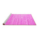 Sideview of Machine Washable Abstract Pink Contemporary Rug, wshcon635pnk