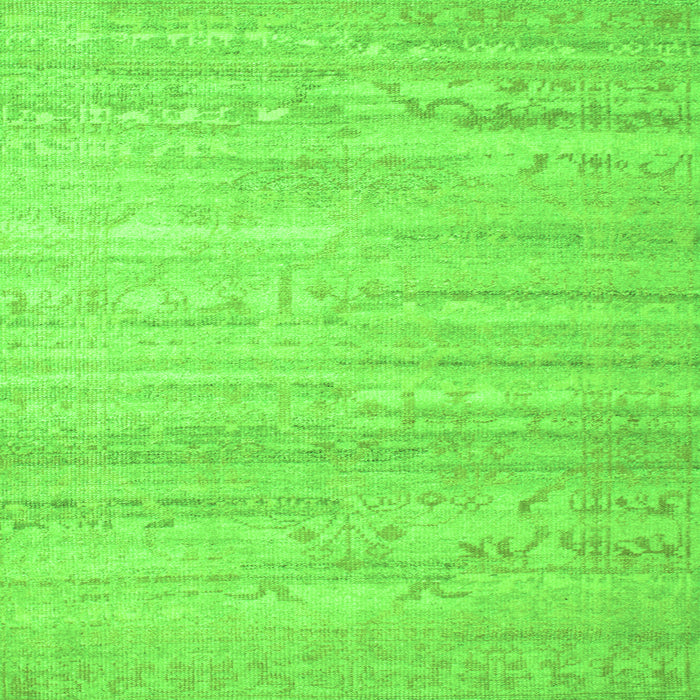 Serging Thickness of Abstract Green Contemporary Rug, con635grn