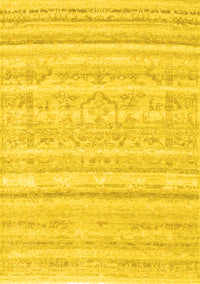 Solid Yellow Modern Rug, con636yw