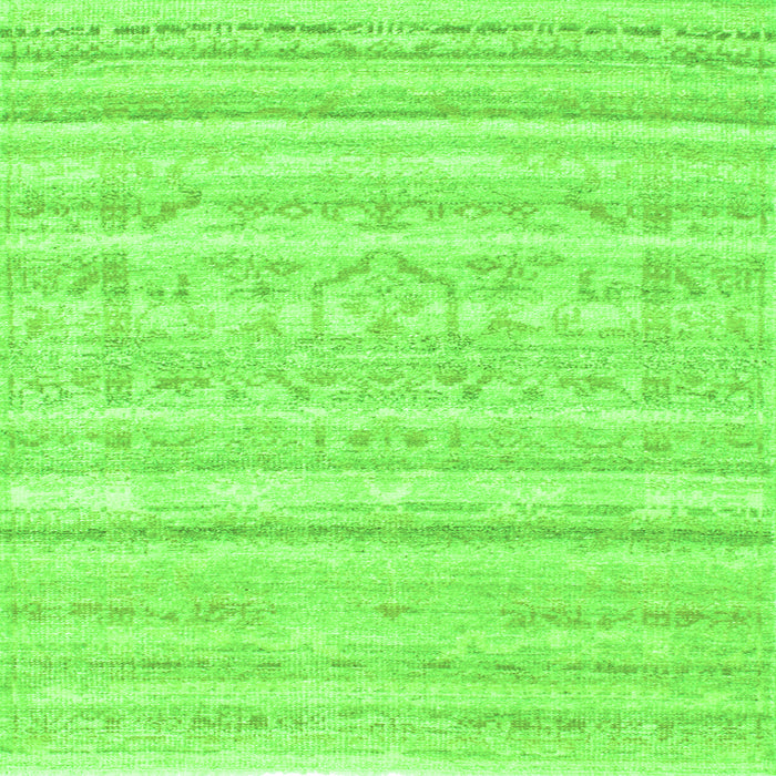 Round Machine Washable Solid Green Modern Area Rugs, wshcon636grn