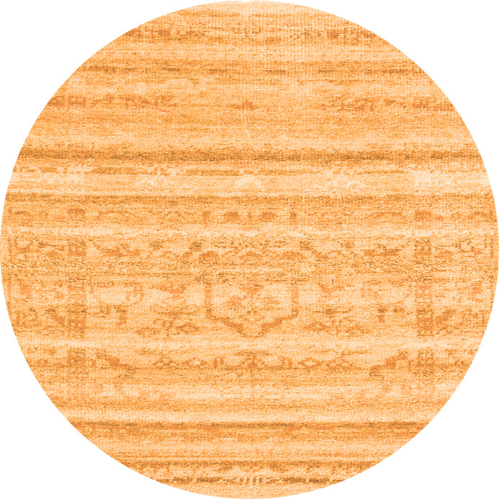 Square Solid Orange Modern Rug, con636org