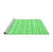 Sideview of Machine Washable Solid Emerald Green Modern Area Rugs, wshcon636emgrn