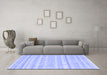 Machine Washable Solid Blue Modern Rug in a Living Room, wshcon636blu