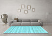 Machine Washable Solid Light Blue Modern Rug in a Living Room, wshcon636lblu