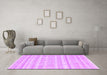 Machine Washable Solid Purple Modern Area Rugs in a Living Room, wshcon636pur