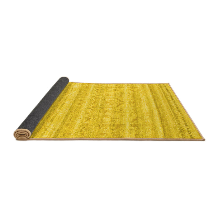 Sideview of Solid Yellow Modern Rug, con636yw