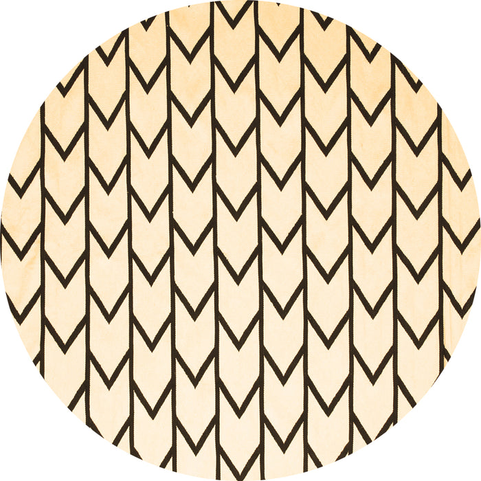 Round Machine Washable Solid Brown Modern Rug, wshcon637brn