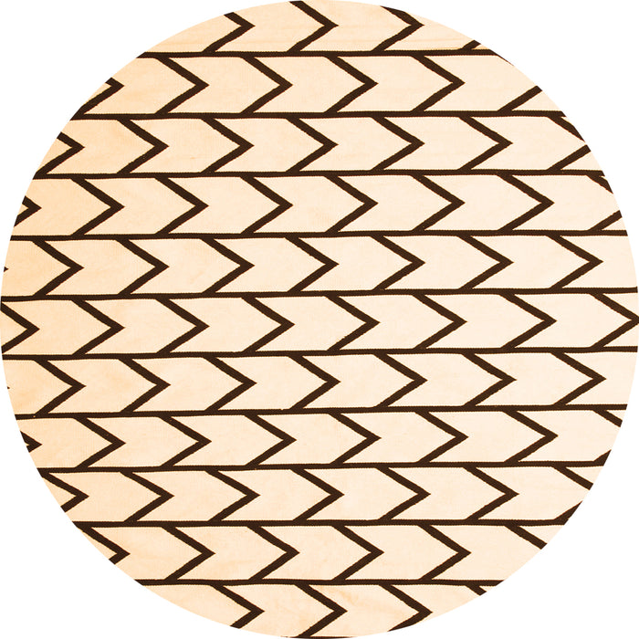 Square Solid Orange Modern Rug, con637org