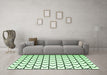 Machine Washable Solid Emerald Green Modern Area Rugs in a Living Room,, wshcon637emgrn