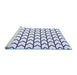 Sideview of Machine Washable Solid Blue Modern Rug, wshcon637blu