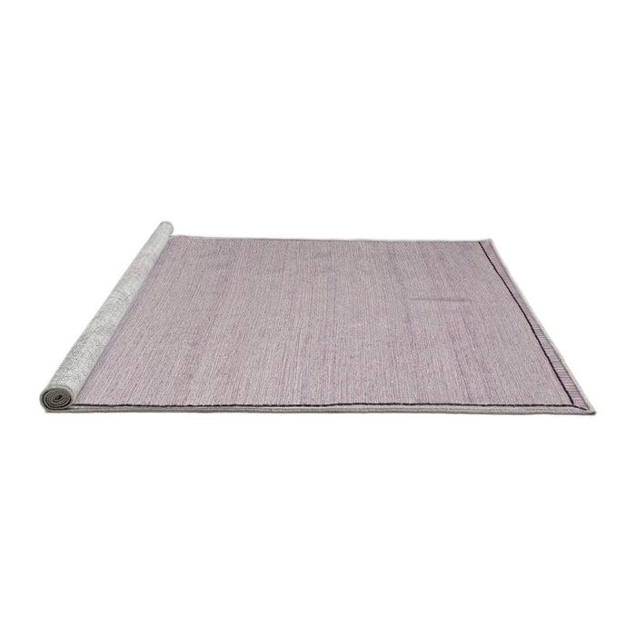 Serging Thickness of Machine Washable Contemporary Purple Thistle Purple Rug, wshcon638