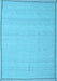 Abstract Light Blue Contemporary Rug, con638lblu