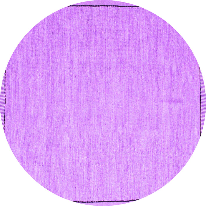 Round Machine Washable Abstract Purple Contemporary Area Rugs, wshcon638pur