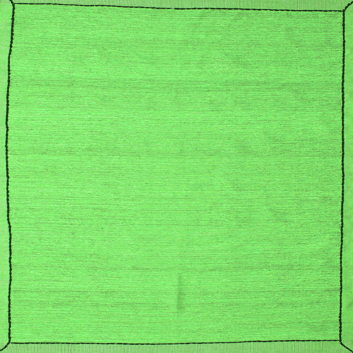 Serging Thickness of Abstract Green Contemporary Rug, con638grn