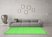 Machine Washable Abstract Green Contemporary Area Rugs in a Living Room,, wshcon638grn