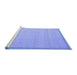 Sideview of Machine Washable Abstract Blue Contemporary Rug, wshcon638blu