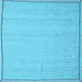 Square Abstract Light Blue Contemporary Rug, con638lblu