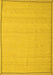 Machine Washable Abstract Yellow Contemporary Rug, wshcon638yw