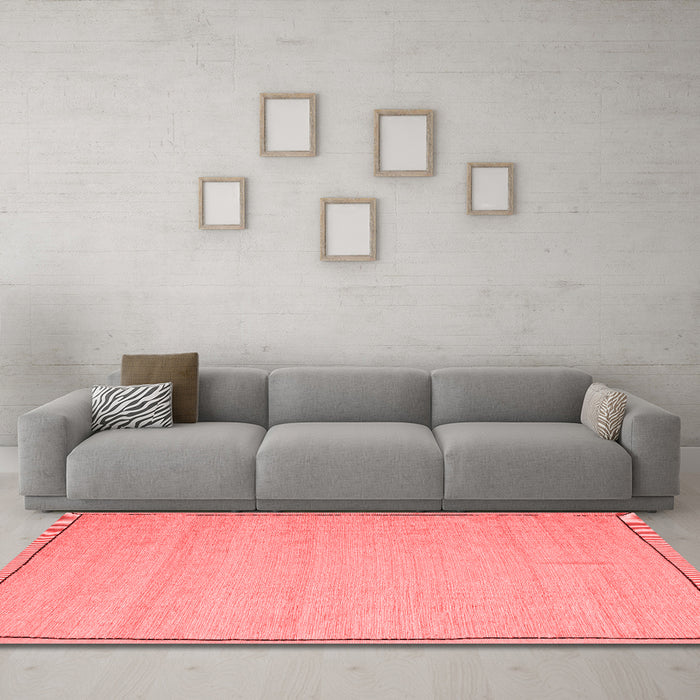 Contemporary Red Washable Rugs